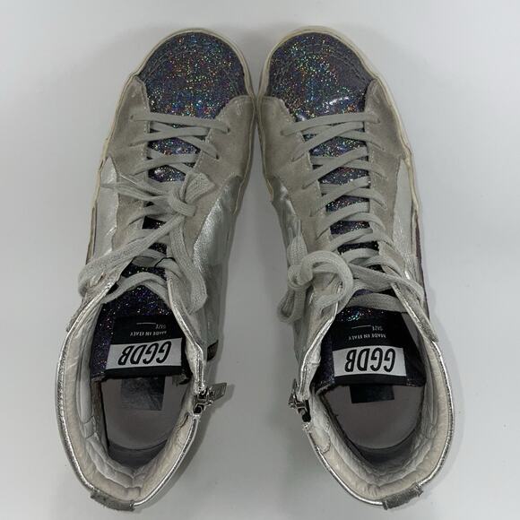 Golden Goose Silver and Purple Sneakers - Picture 8 of 14